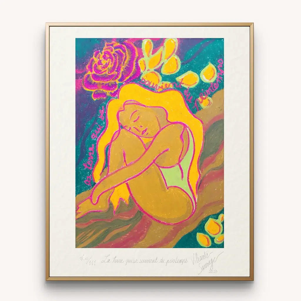 La terre qui se souvient du printemps (50 x 40 cm)