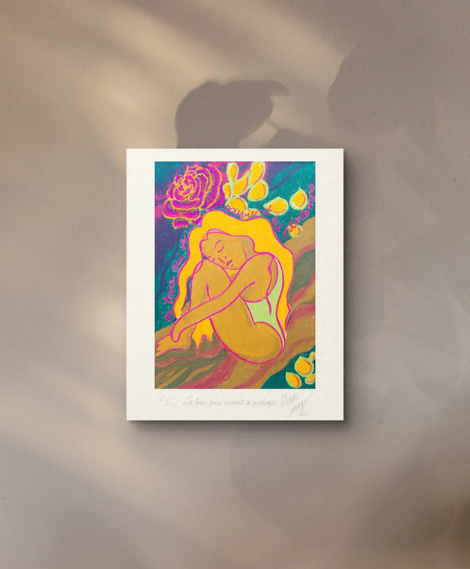 La terre qui se souvient du printemps 24x30cm - Tirage d'art