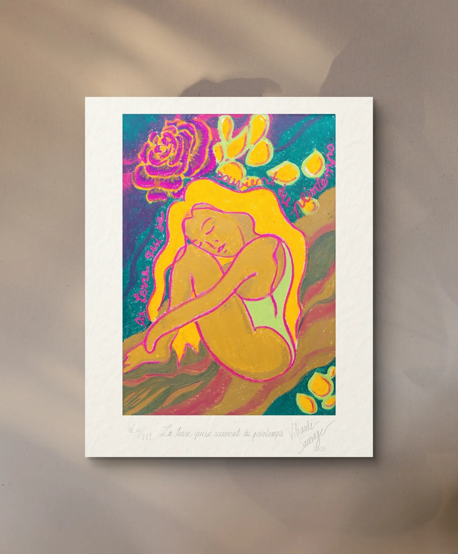 La terre qui se souvient du printemps 40x50 cm - Tirage d'art